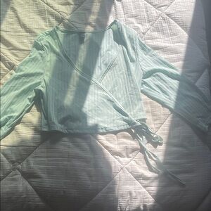Mint Green Wrap Top